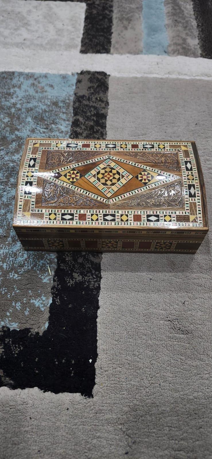 Mosaic box, original Syrian hand made jewelry box