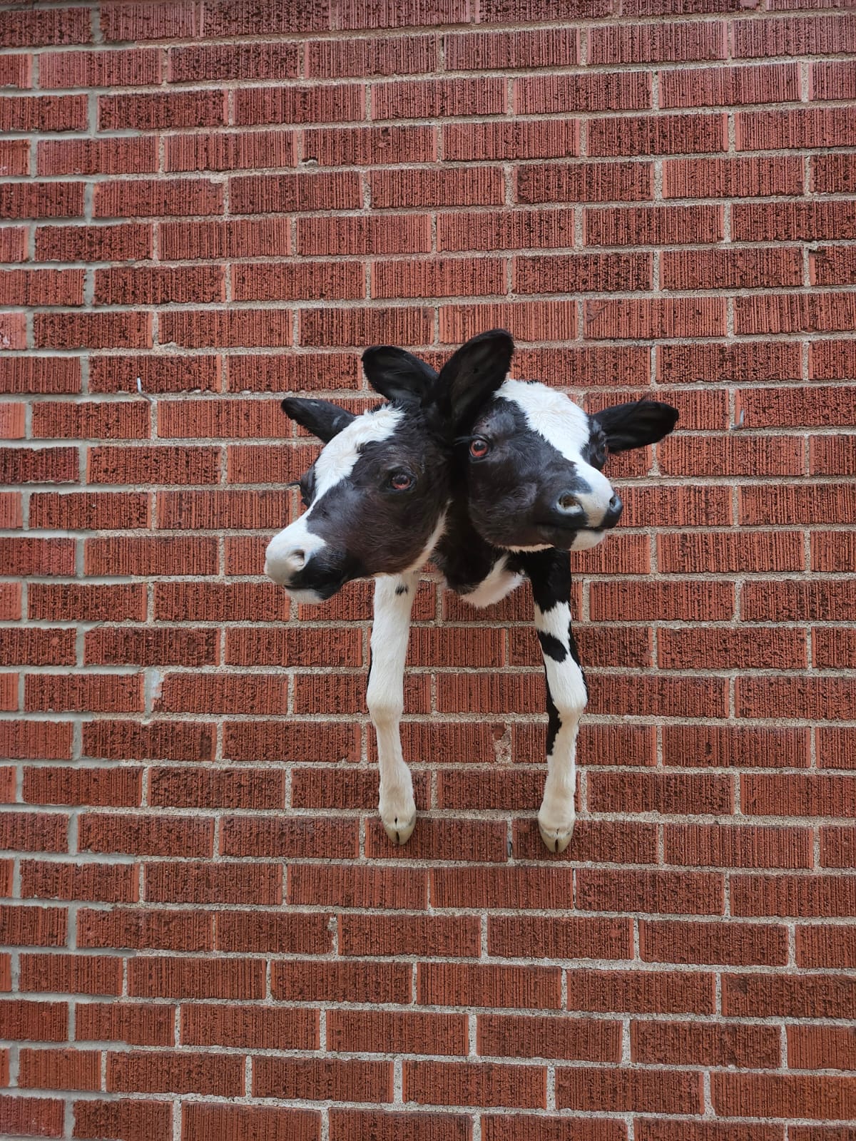 Shoulder mount two headed calf taxidermy, cow taxidermy